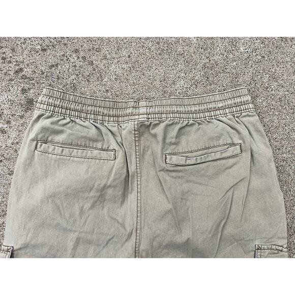 George Pants Men Size Medium (32-34) Khaki Tan Elastic Waist Joggers Pockets - Picture 8 of 8